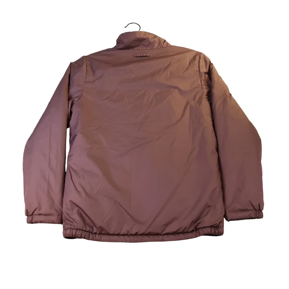 Patagonia Kids XL 14 Reversible Fleece Jacket Purple Tan Full Zip Outdoor Coat